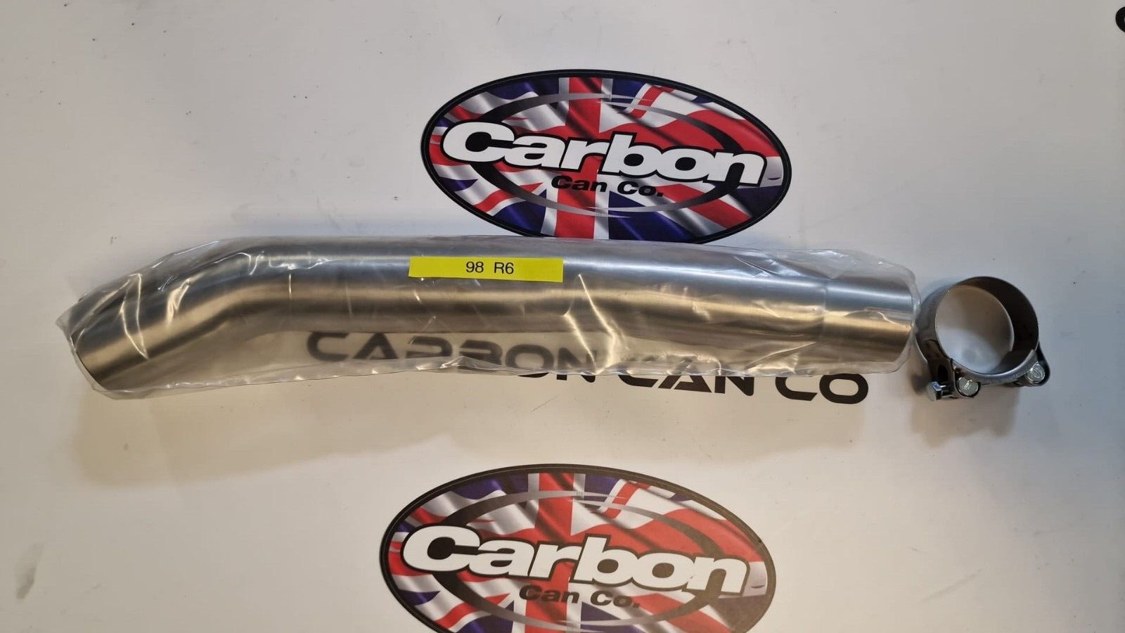 Yamaha YZF 600 R6 98 - 02 UK Made T304 Stainless Exhaust Link Pipe & Clamp