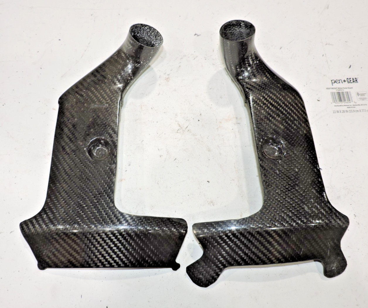 Hendrick L&R  Carbon Fiber brake caliper cross over ducts NASCAR ARCA