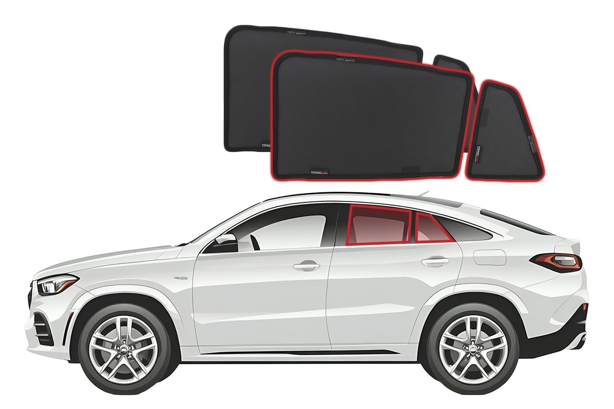 Genuine SNAPSHADES Car Rear Window Shades for Mercedes-Benz GLE Coupe 3rd Gen...
