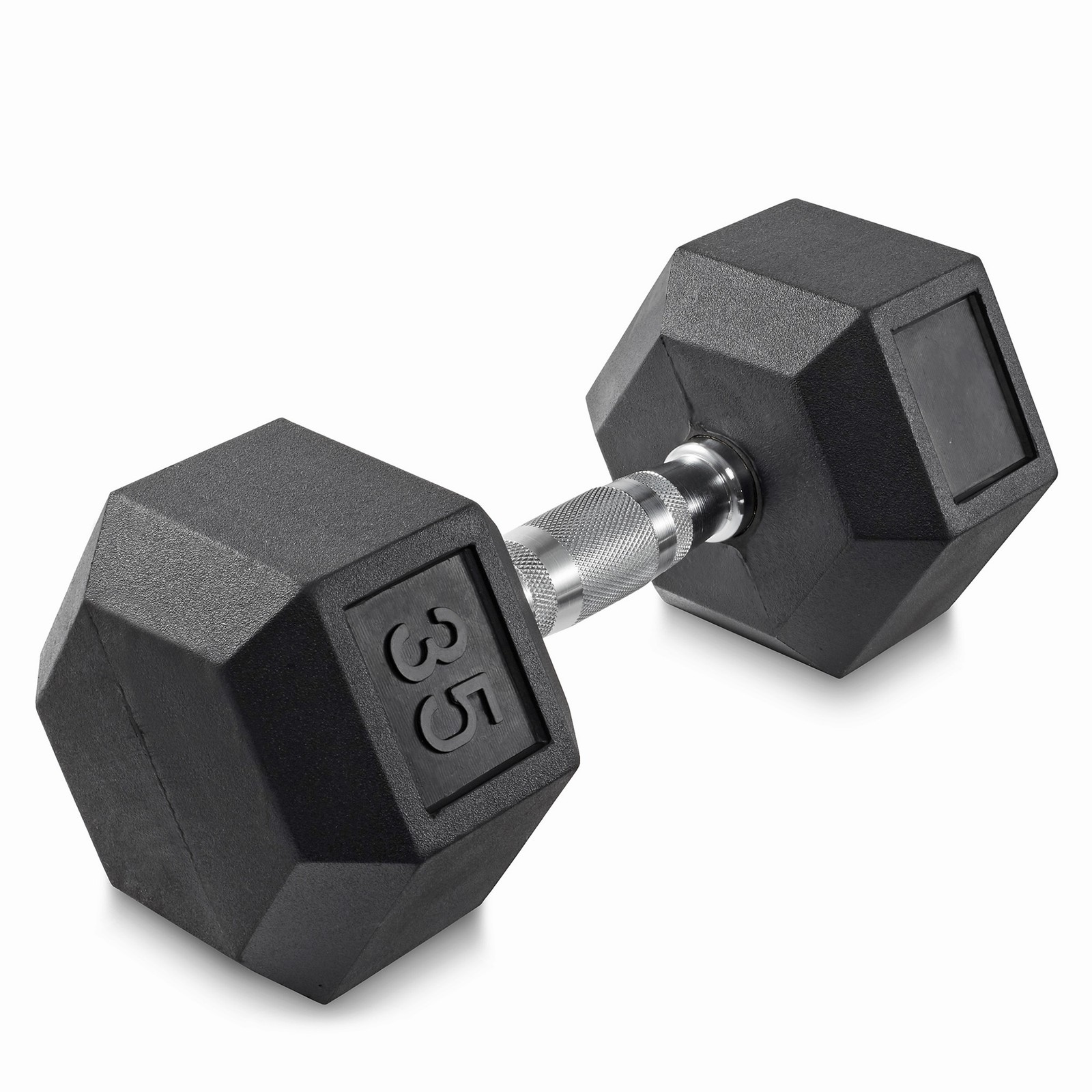 35 lb Rubber Coated Hex Dumbbell Hand Weight, 35 Pounds