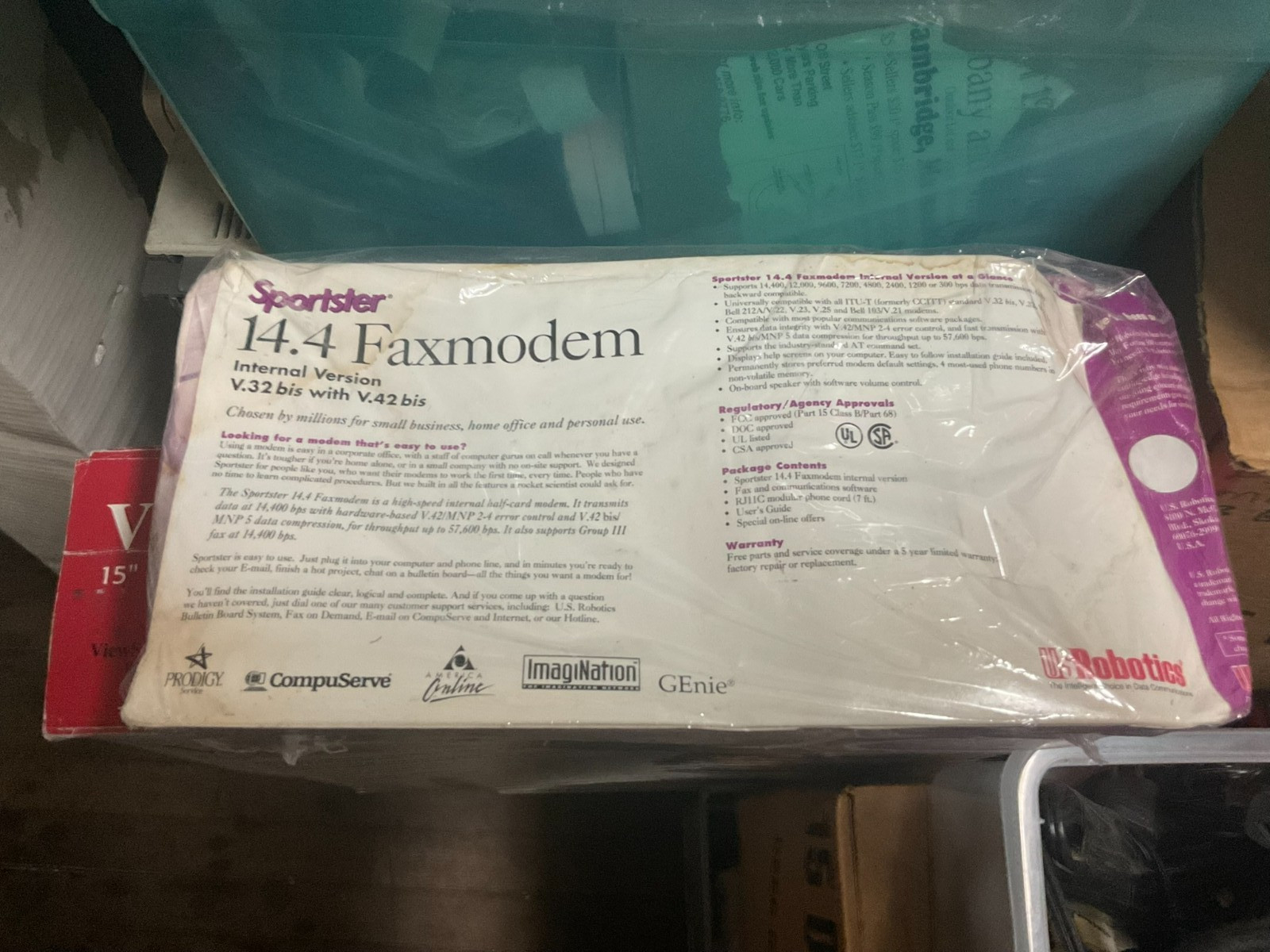 CLEARANCE - US Robotics 14.4 Internal PC Fax/Modem - New old stock SOLD AS IS