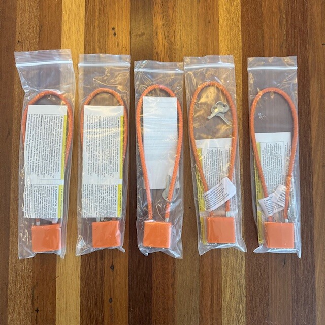 5 Each: Glock Factory OEM Cable Lock 17 19 20 21 22 23 26 27 30 31 32 33 34 35