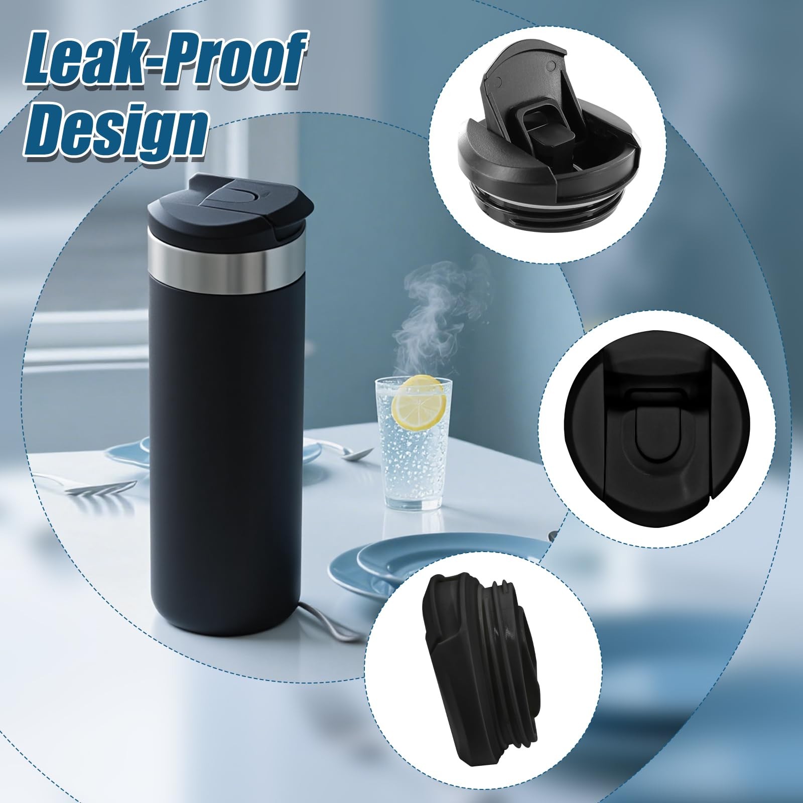 Replacement Lid for Stanley AeroLight 12oz 16oz 20oz Transit Bottle, Locking Thr