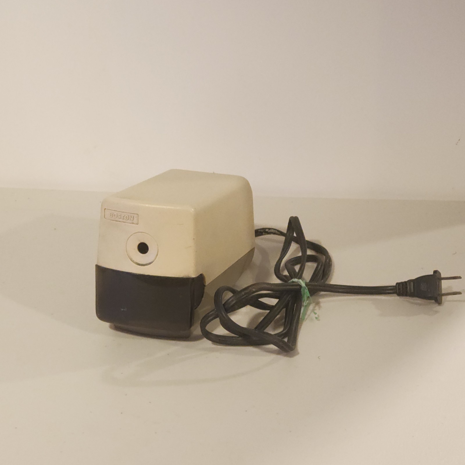 Vintage Boston Electric Pencil Sharpener Model 19 Complete w/Shavings Tray Works