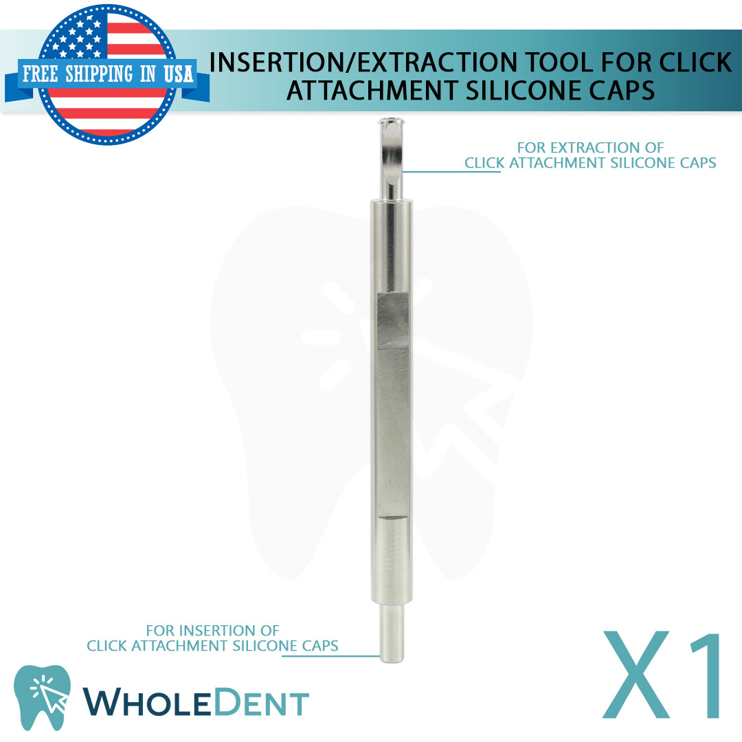 Extraction Insertion Tool For Click Attachment Silicone Caps Dental Im plant