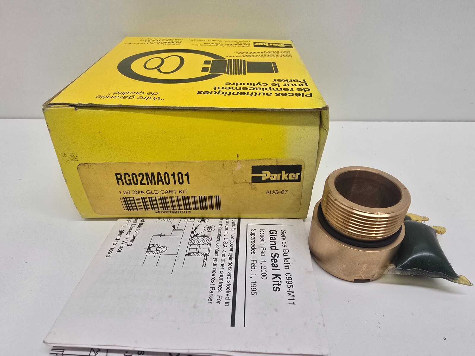 NEW IN BOX! PARKER 1.00 2MA GLD CART KIT RG02MA0101