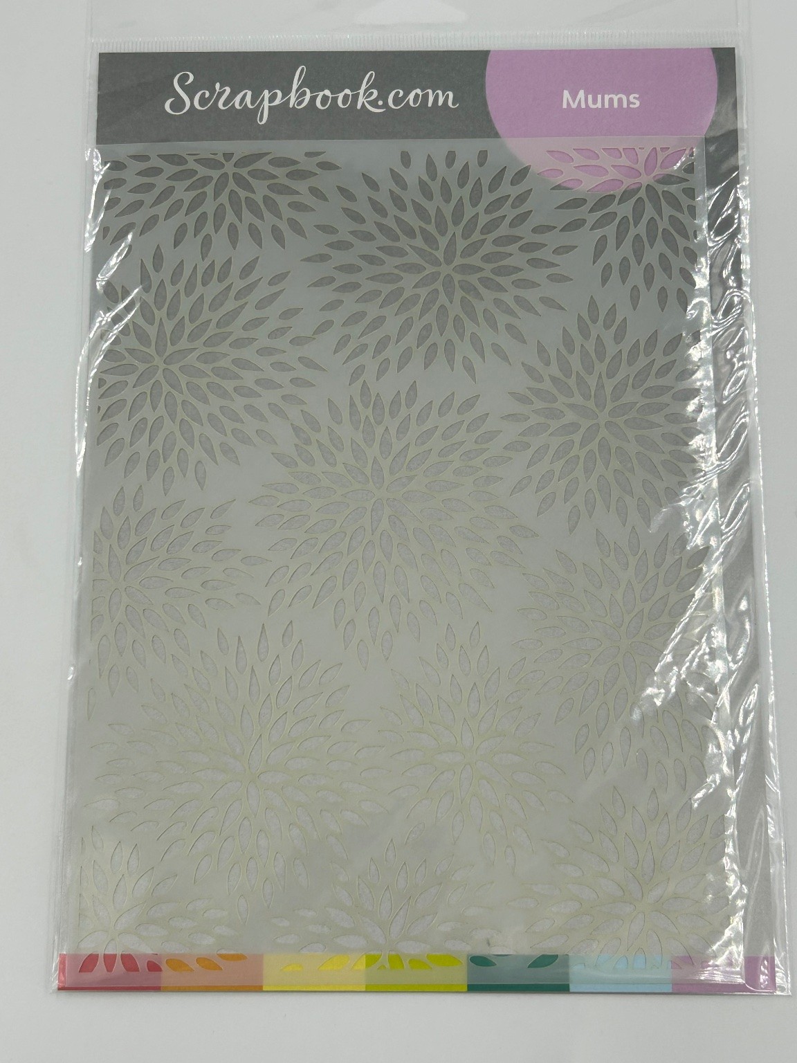 Scrapbook.com Mums Stencil Floral Paper Crafting Made in USA