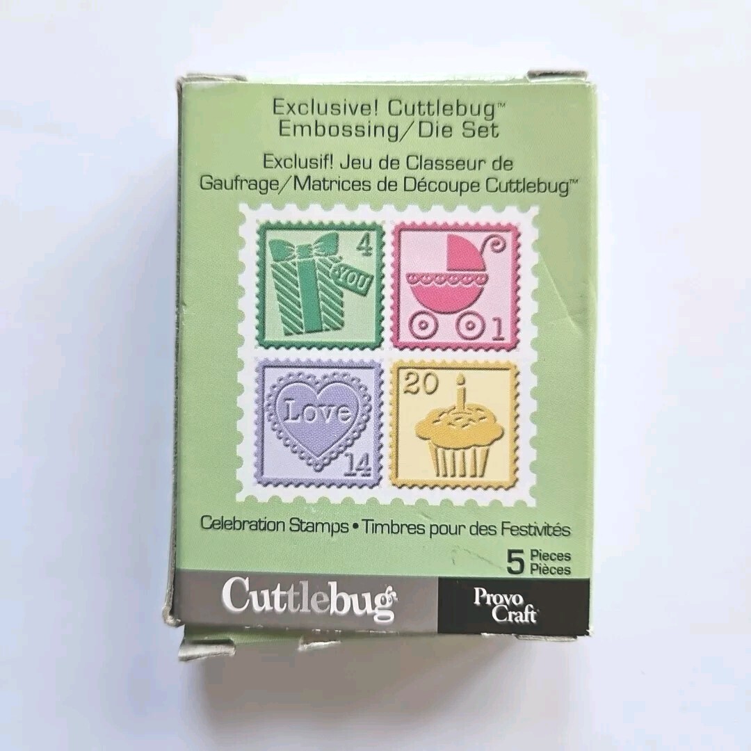 CELEBRATION STAMPS Cuttlebug Cutting Dies & Mini Embossing Folders Birthday thb