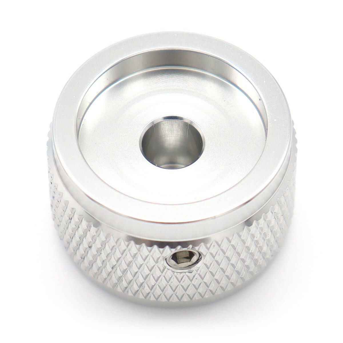 4Pcs Aluminium Alloy Silver Guitar Knobs Volume Audio Pot Control Knurled Knobs