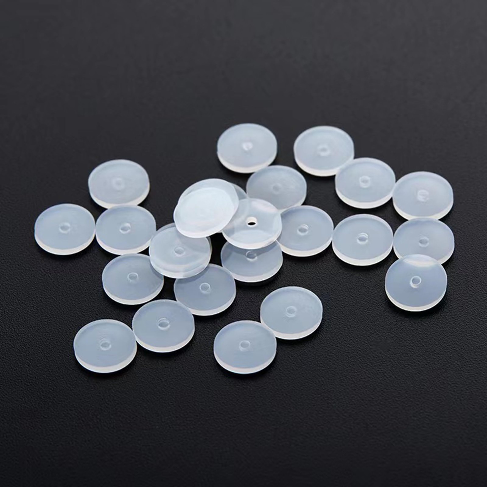 50~100Pcs Silicone Earring Backs Stopper for Piercings, Clear Discs Stabilize...