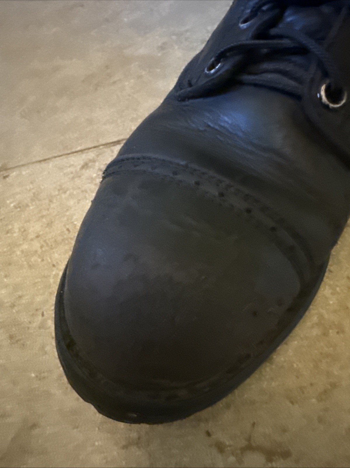 HH Brand Military Combat Black Leather Jump Boots Made in USA Size 11 1/2 Mens
