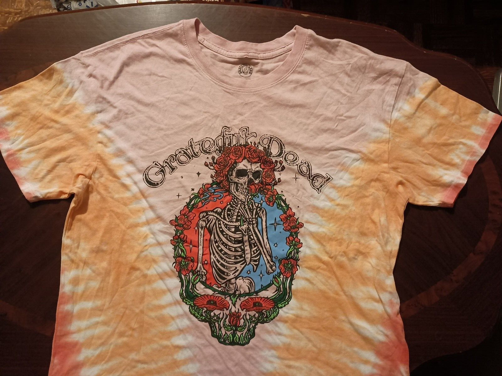 Grateful Dead (Stealie/Skelton Rose) Tie Dye Tshirt (M) Officially Licensed!