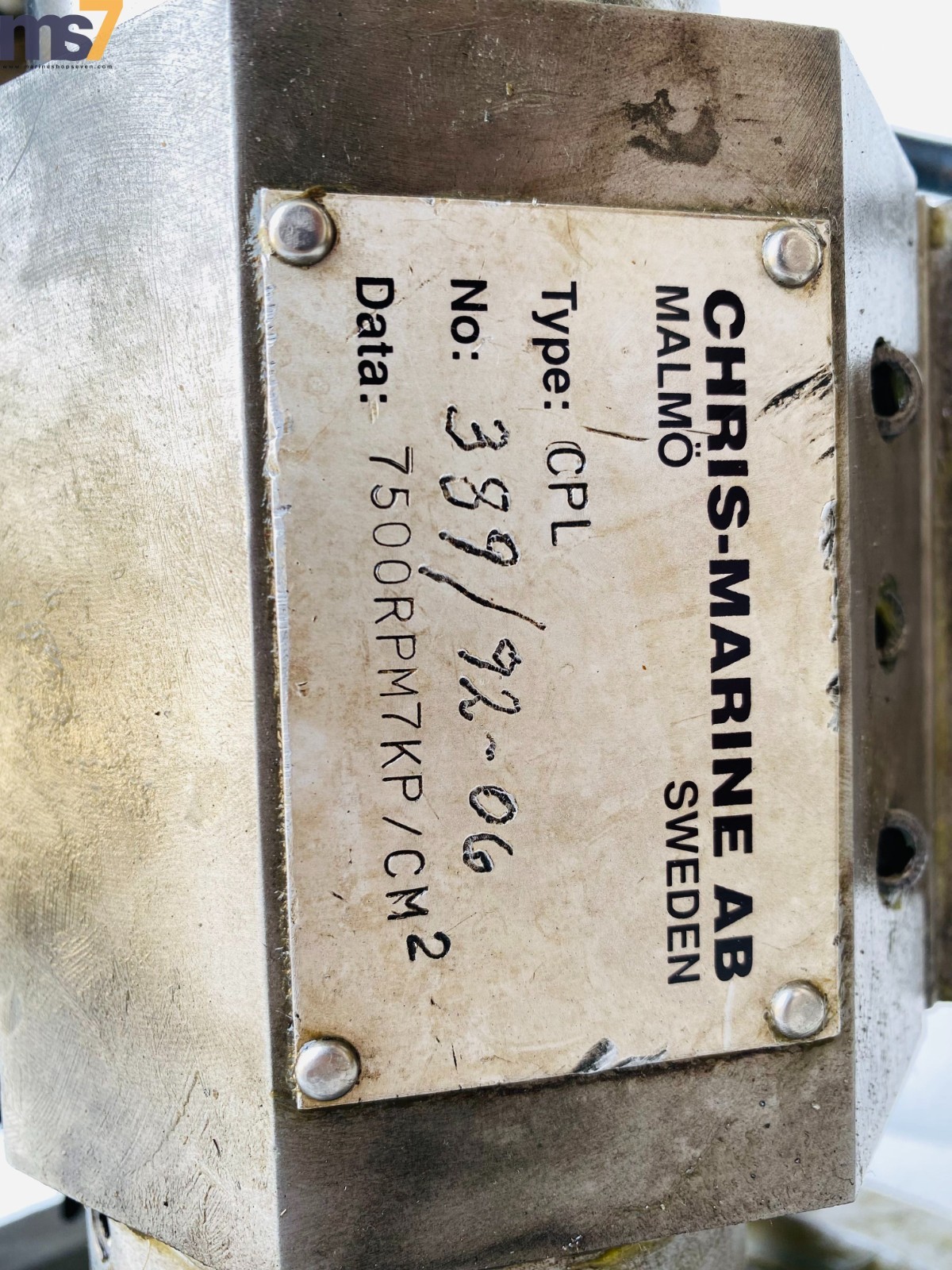 CHRIS MARINE CPL PNEUMATIC AIR SURFACE GRINDING MACHINE 200-650MM DIAMETER #2