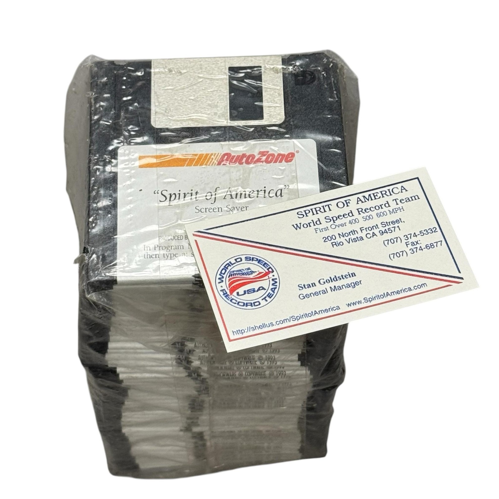 Vintage AutoZone Spirit Of America Screen Saver 3.5" Floppy Lot 50 Windows 3.1