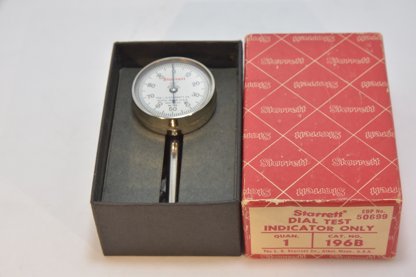 Starrett 196B Dial Test Indicator With Attachments