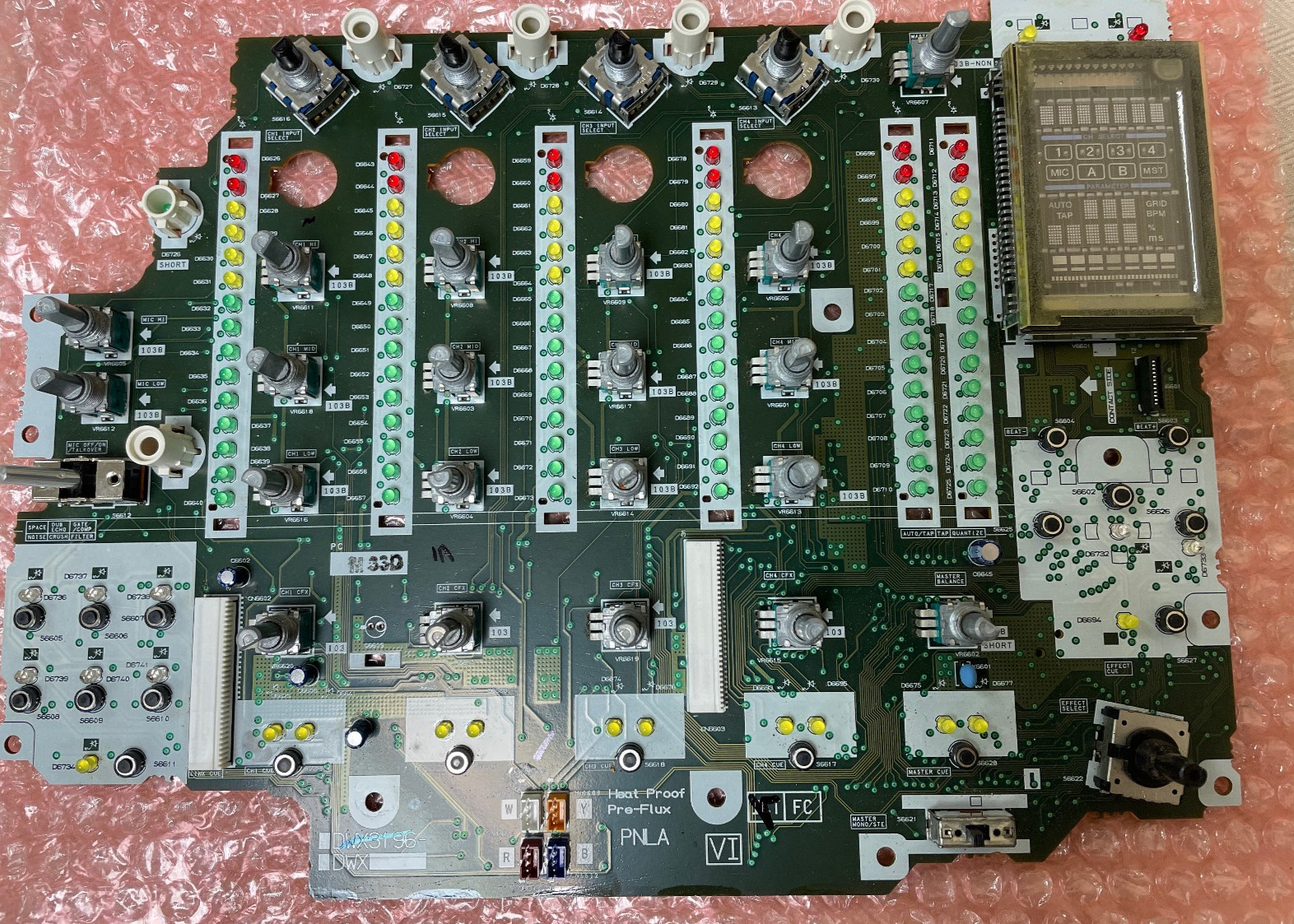 PIONEERDJM 900NXS USED .  Control pcb with VFL display Part# DWX3196
