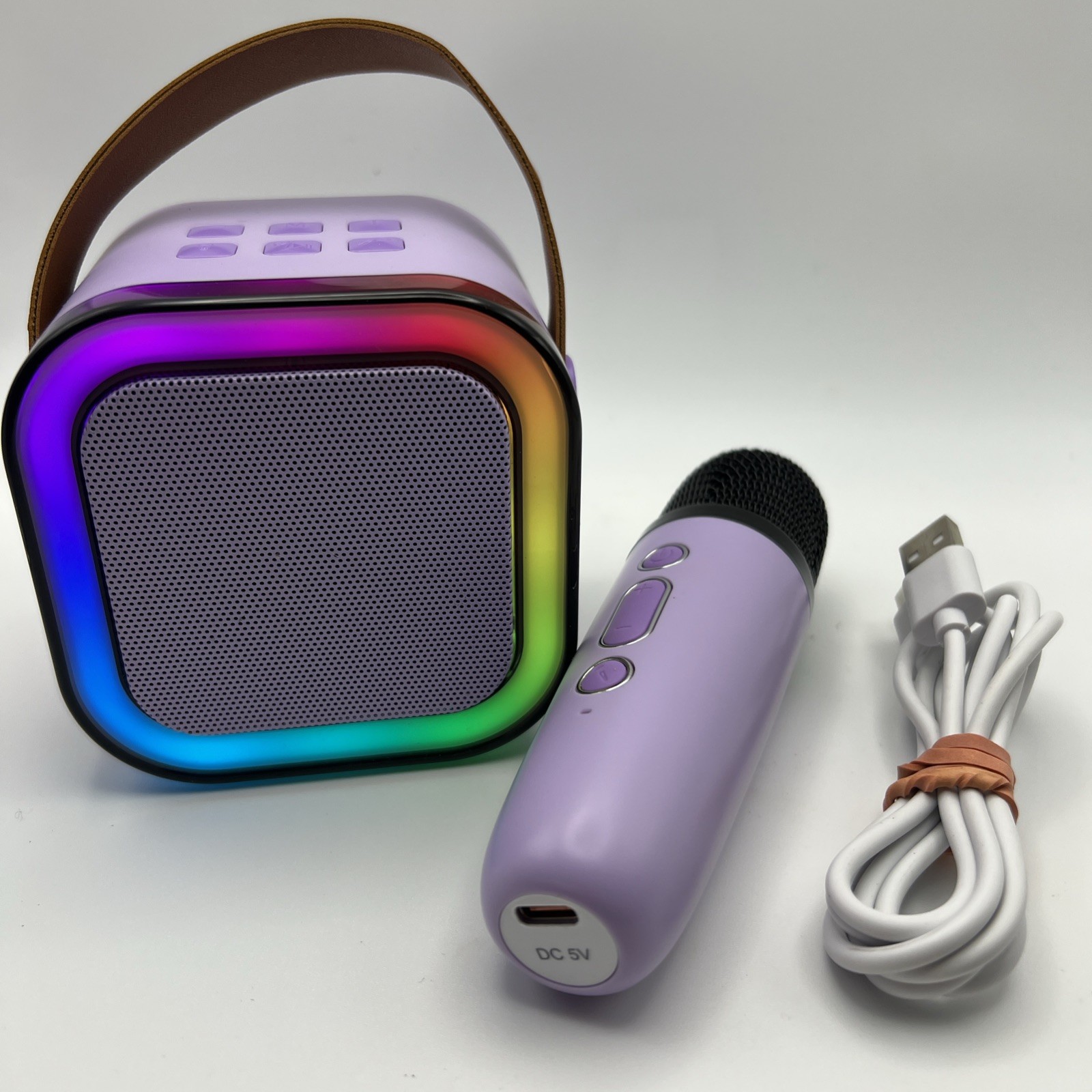 Portable Karaoke Machine with 1 Mic Wireless Bluetooth Speaker Gift Kids Adult
