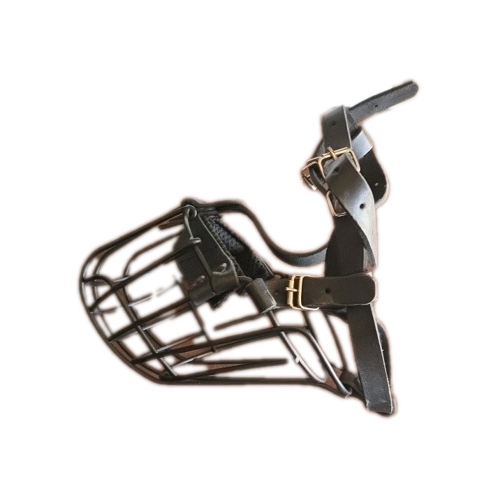NEW Wire Basket Dog Muzzle Adjustable Straps Medium Large Dog Training Grooming