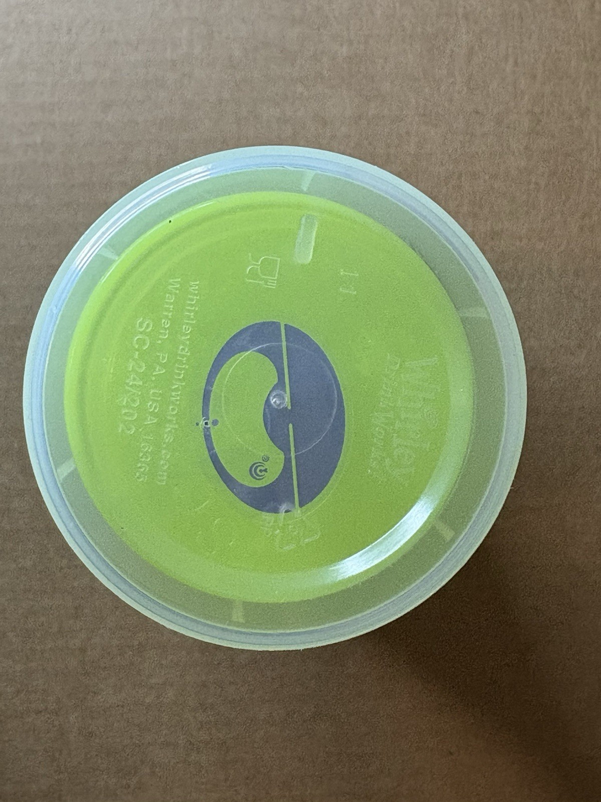 Rocket City Trash Pandas Cup by Whirley Neon Yellow / Green Baseball Minors