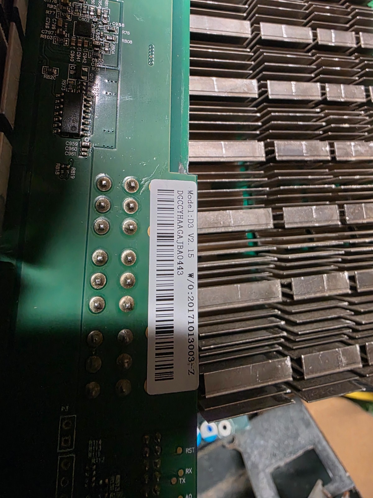 Bitmain Antminer D3 19.3 Hashboard from Working Miner version 2.15