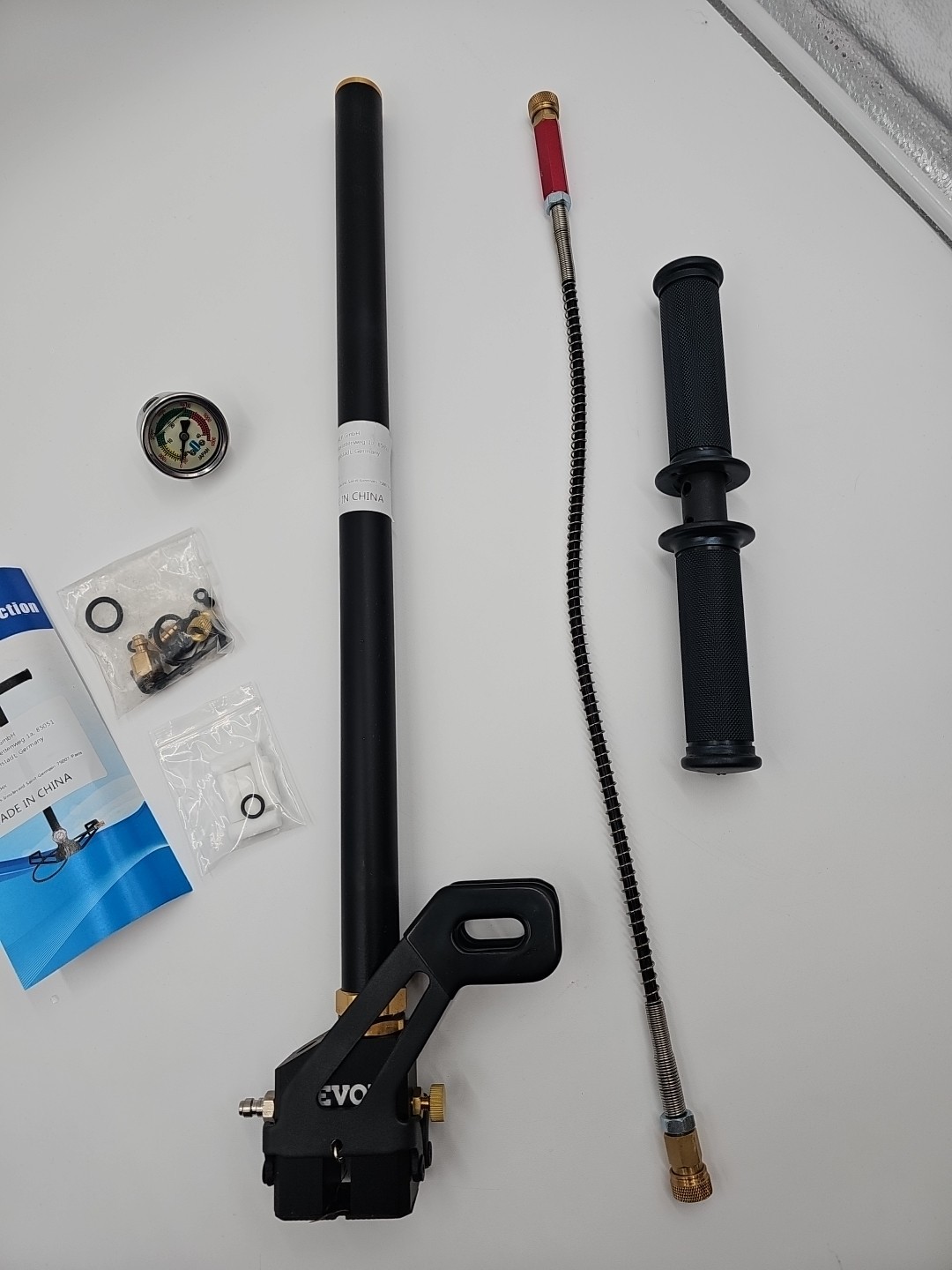 4500 PSI 3 Stage High Pressure Hand Pump PCP Air Gun Rifle Filling Pump W/ Gauge