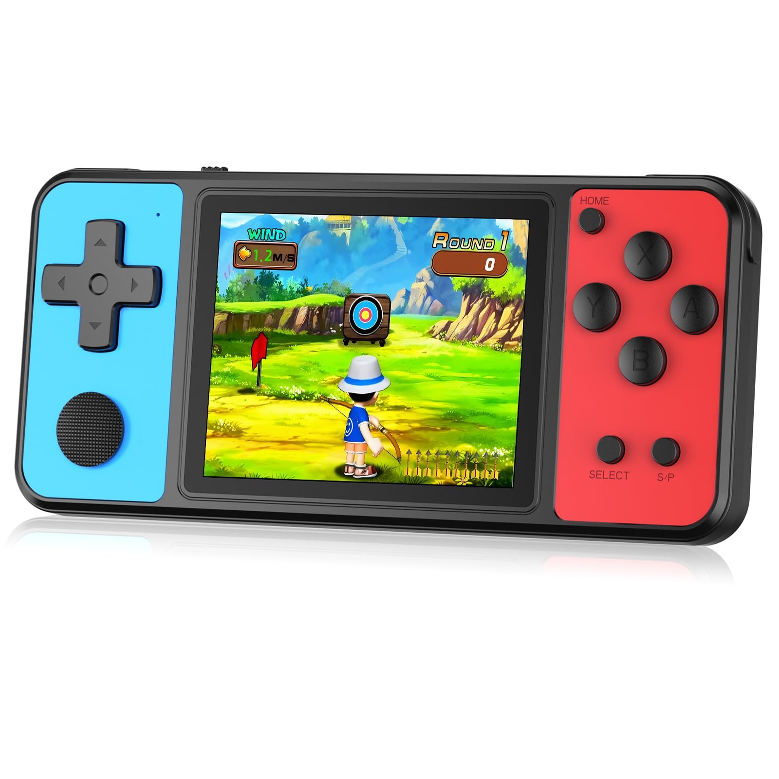 KAVOYI 32 Bit Handheld Games for Kids 2.8 x 6.3 x 0.7 inches, Blue-red