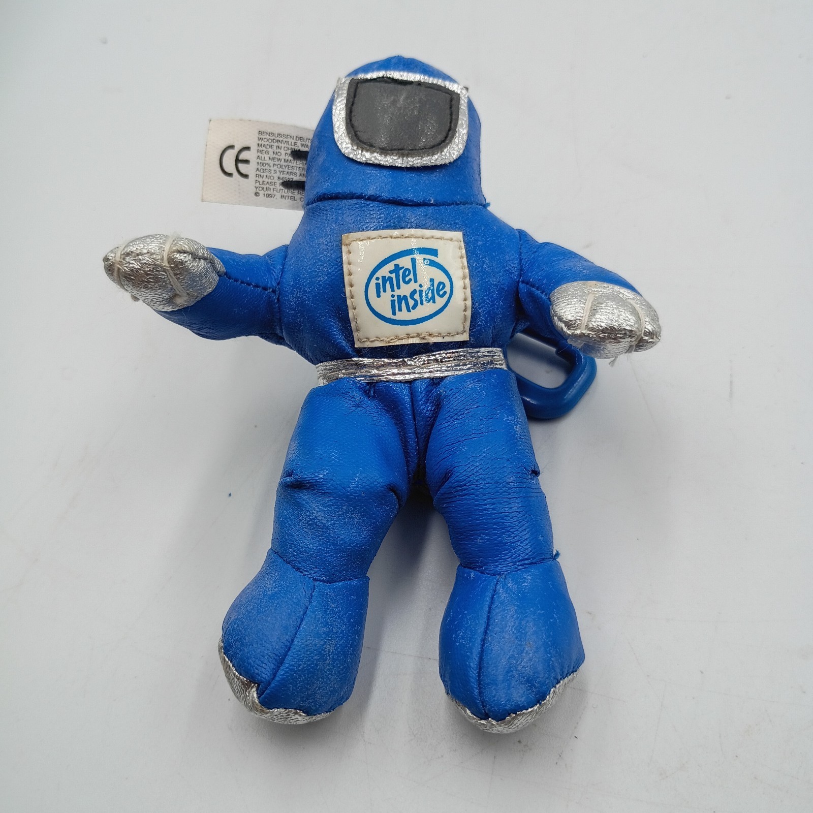 1997 Intel Pentium 2 Key Chain Plush Blue 4.5 in Vintage