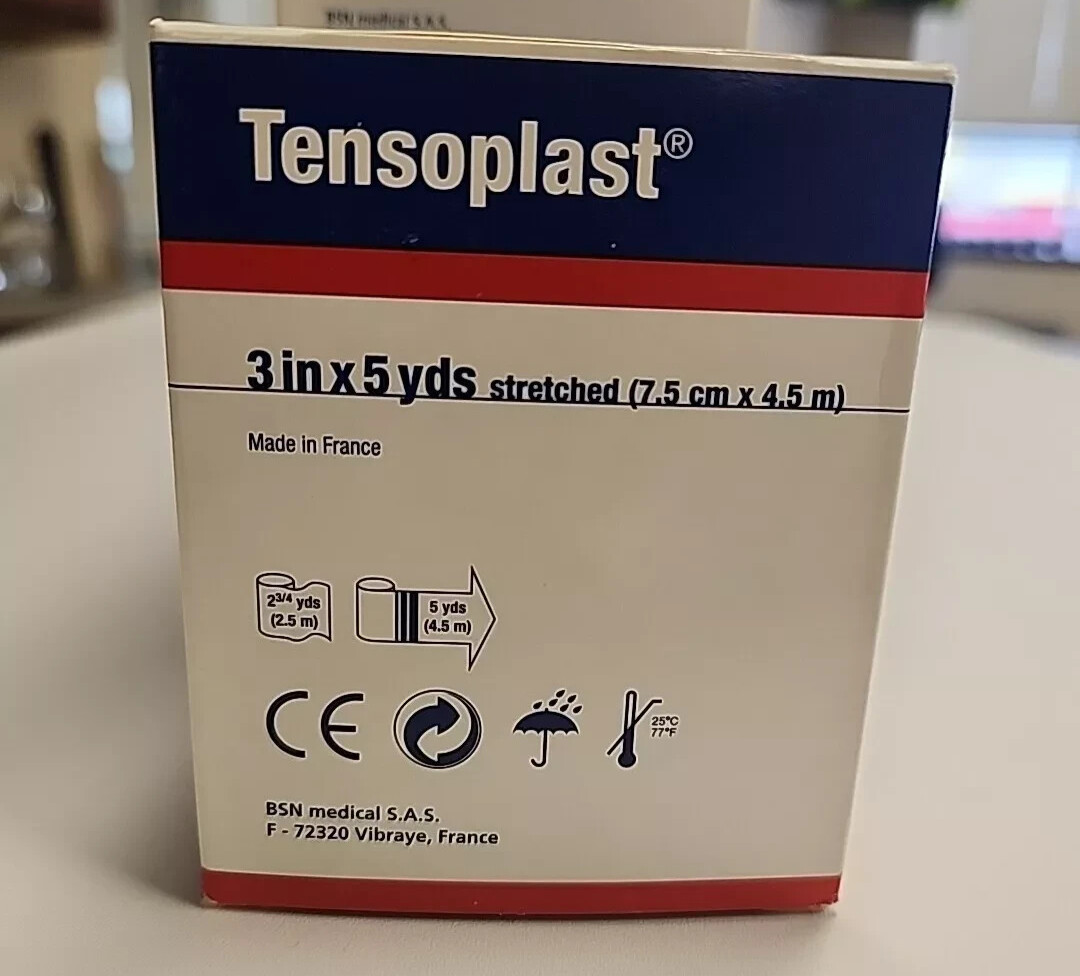 BSN Medical/Jobst 02595002 Tensoplast 3" X 5 yd - Lot of 10 Boxes - Exp 2028