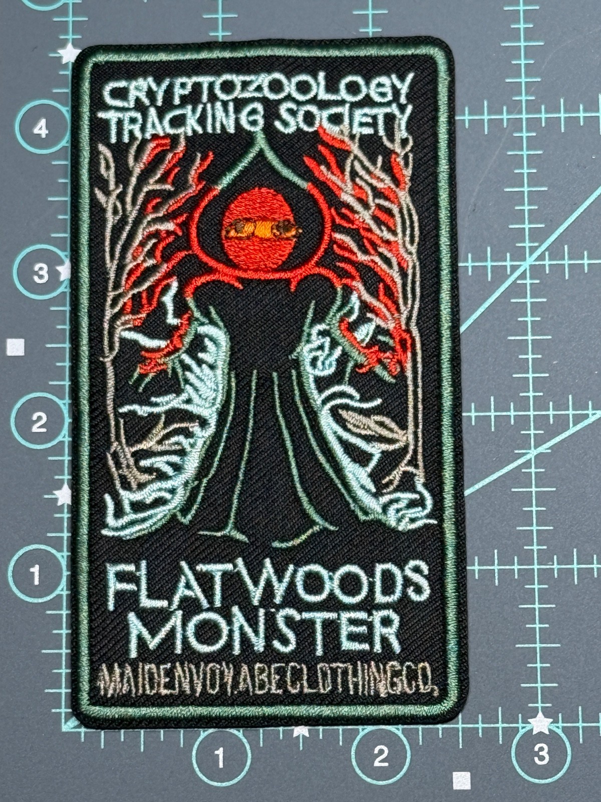 Iron-On Patches Cryptozoology Mothman, Sasquatch, Lochness Monster, Jersey Devil