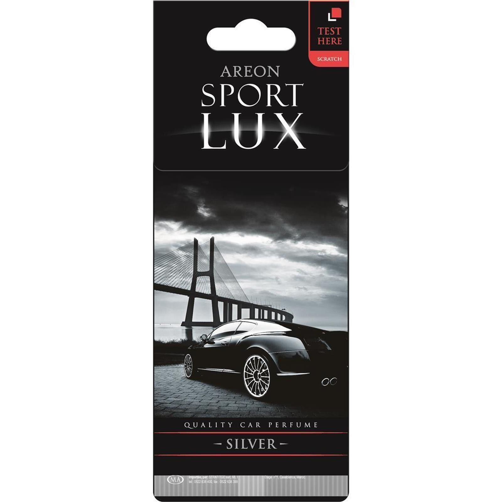 Air Freshener AREON Sport Lux Silver Air Freshener Car Scent Perfume Scent, 3