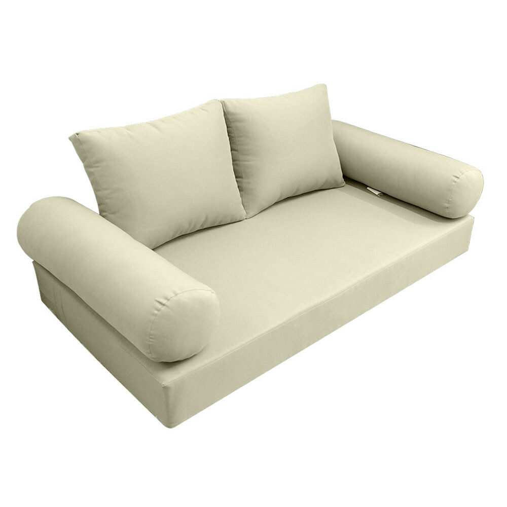 |SLIPCOVER ONLY|S1 Daybed Mattress Bolster Backrest Cover Knife Edge Queen AD005