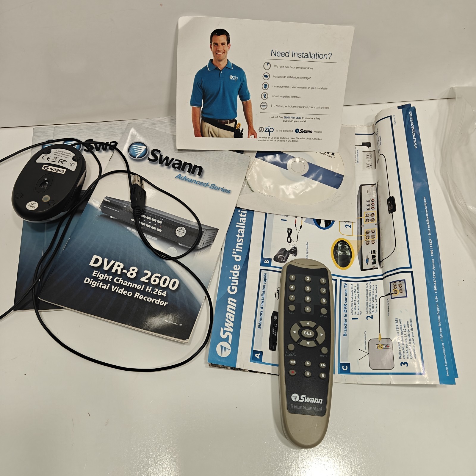 Swann DVR-8 2600 8-Channel H.264 Security DVR Powers On Untested