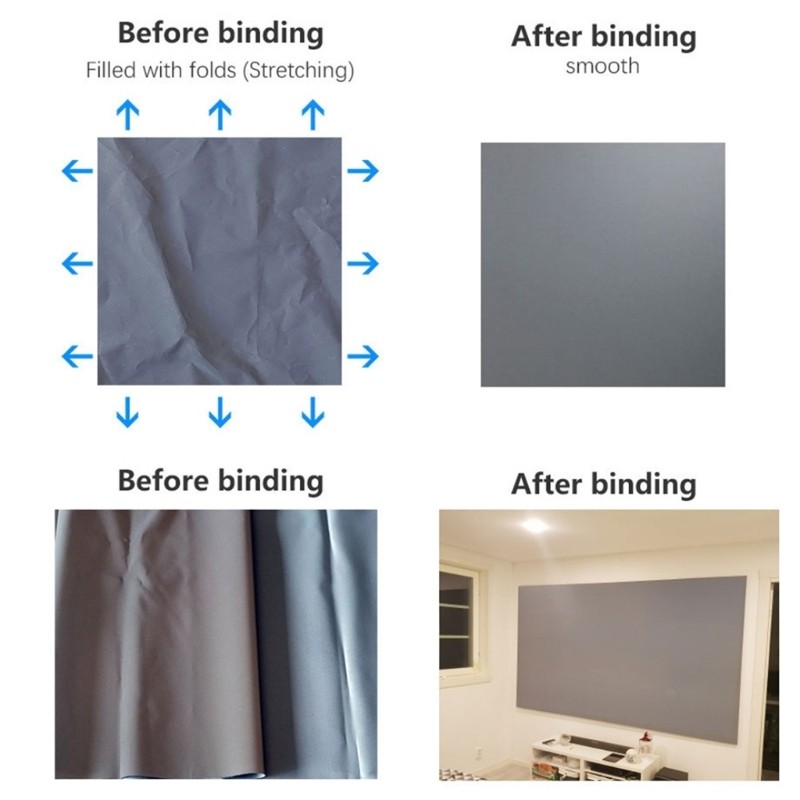 Portable Projection Screen High Contrast Picture Claritys For Low Lumen
