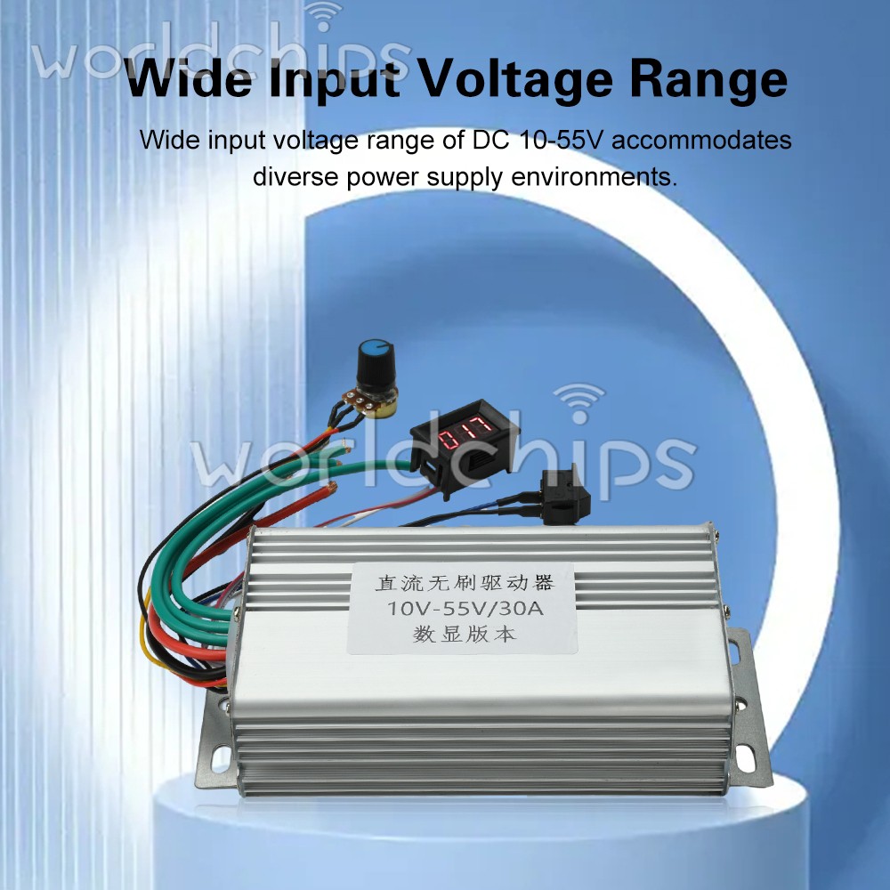 10-55V 30A 3-Phase DC Brushless Controller Electronic Speed Control Motor Drive