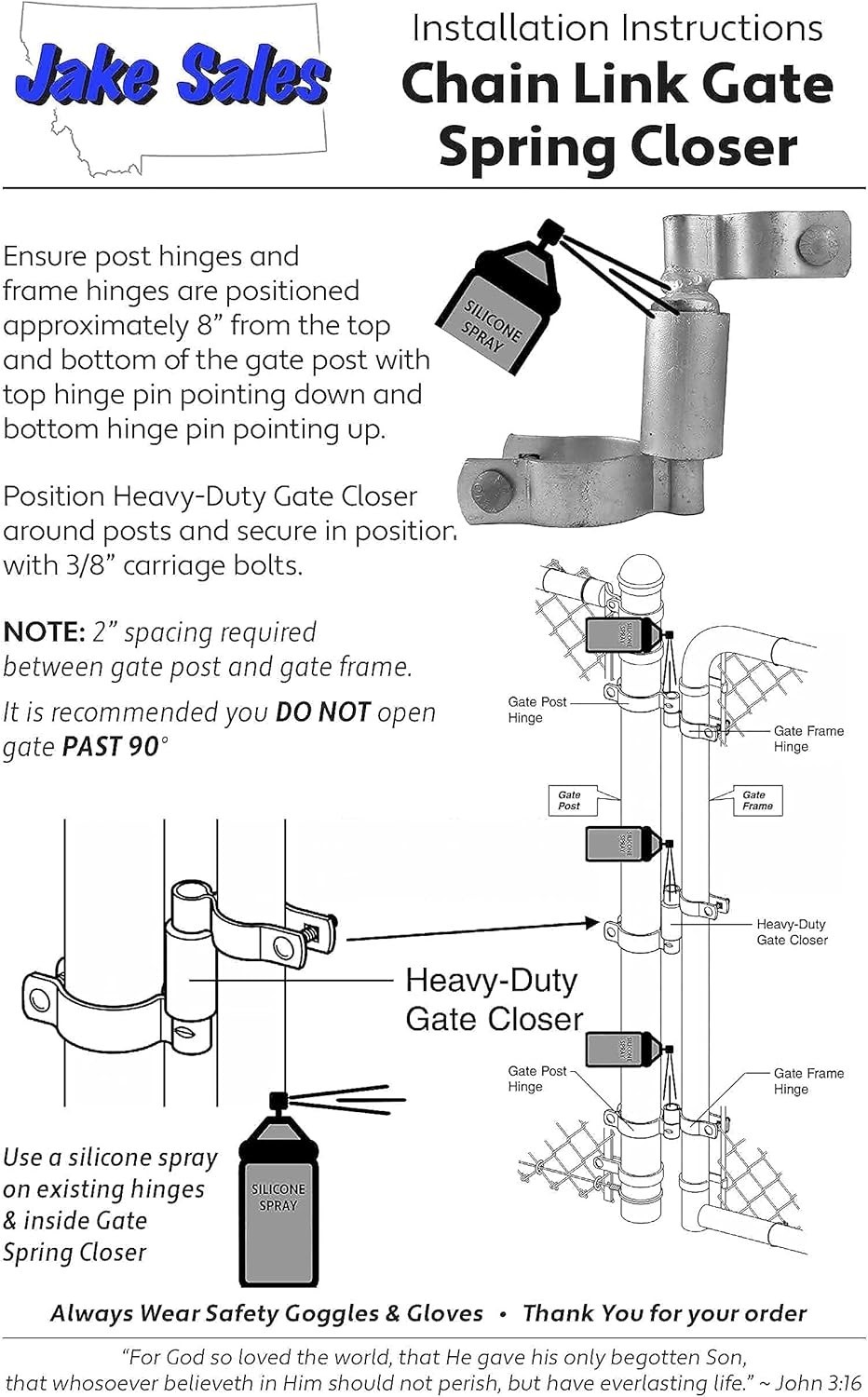 Reliable Chain Link Gate Closer - Self-Closing Design for Easy Operation
