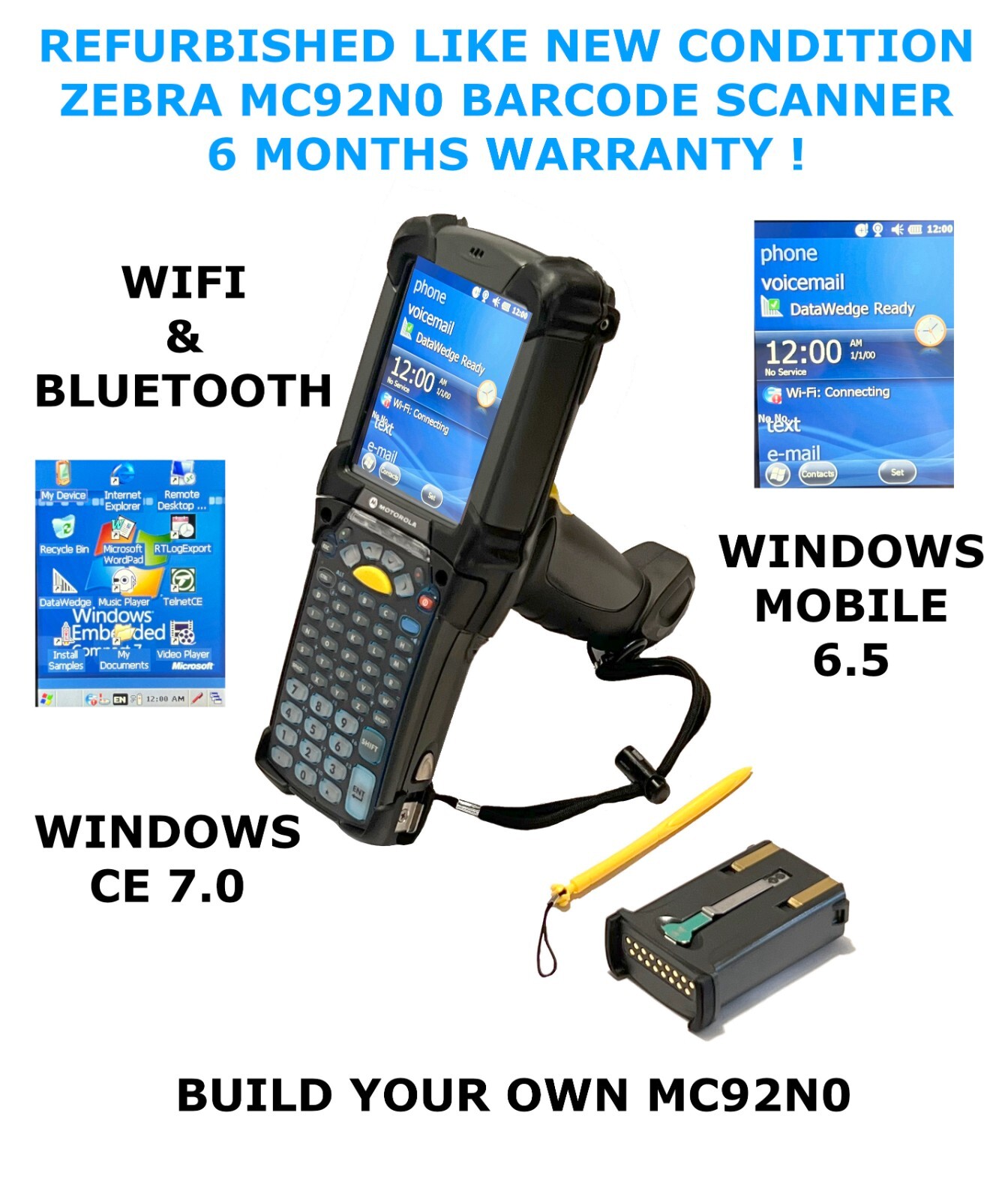 Symbol MC92N0 Scanner 1D & 2D Options - BUILD YOUR OWN MC9200 1 YEAR WARRANTY!