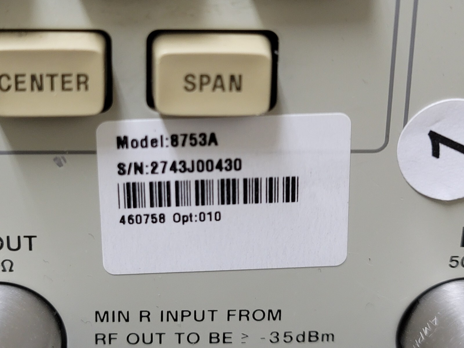 HP 8753A : Network Analyzer, 3GHz AS-IS (0430)