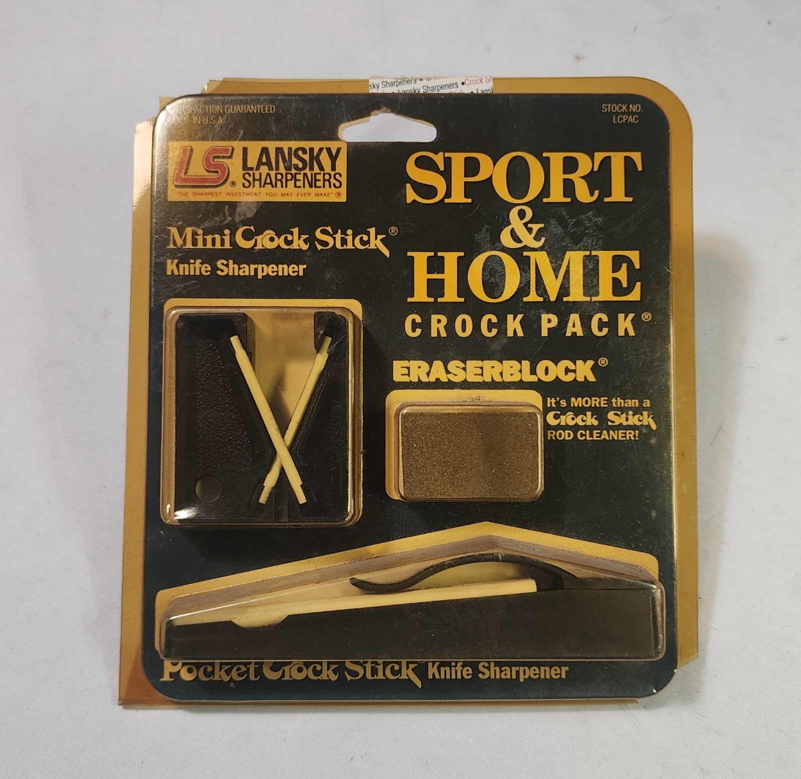 LANSKY SHARPENERS Sport & Home Crock Pack Knife Sharpening Kit #LCPAC USED ONCE!