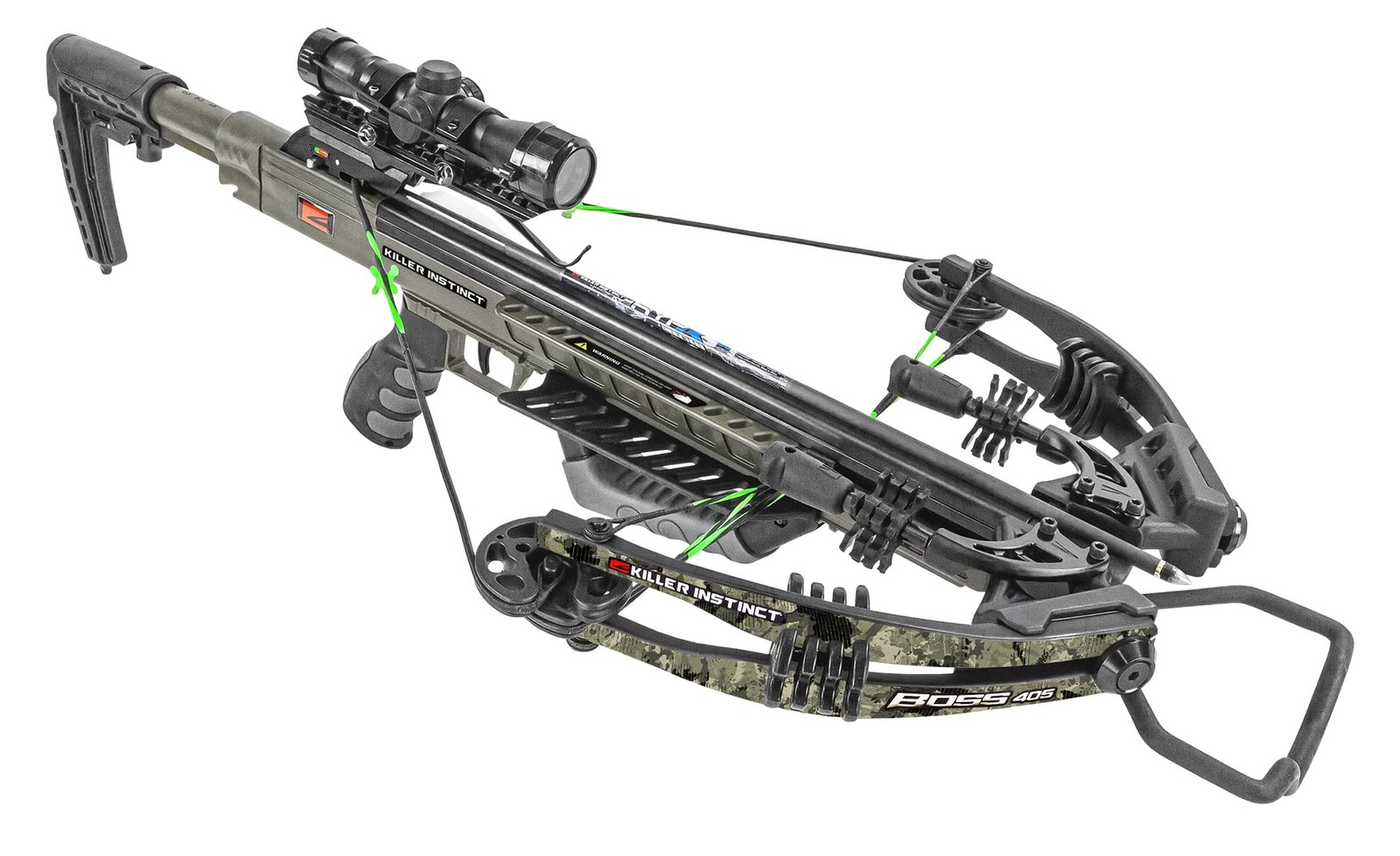 Killer Instinct Boss 405 Crossbow Pro Package with 4x32 IR-W Scope, Rope Cock...