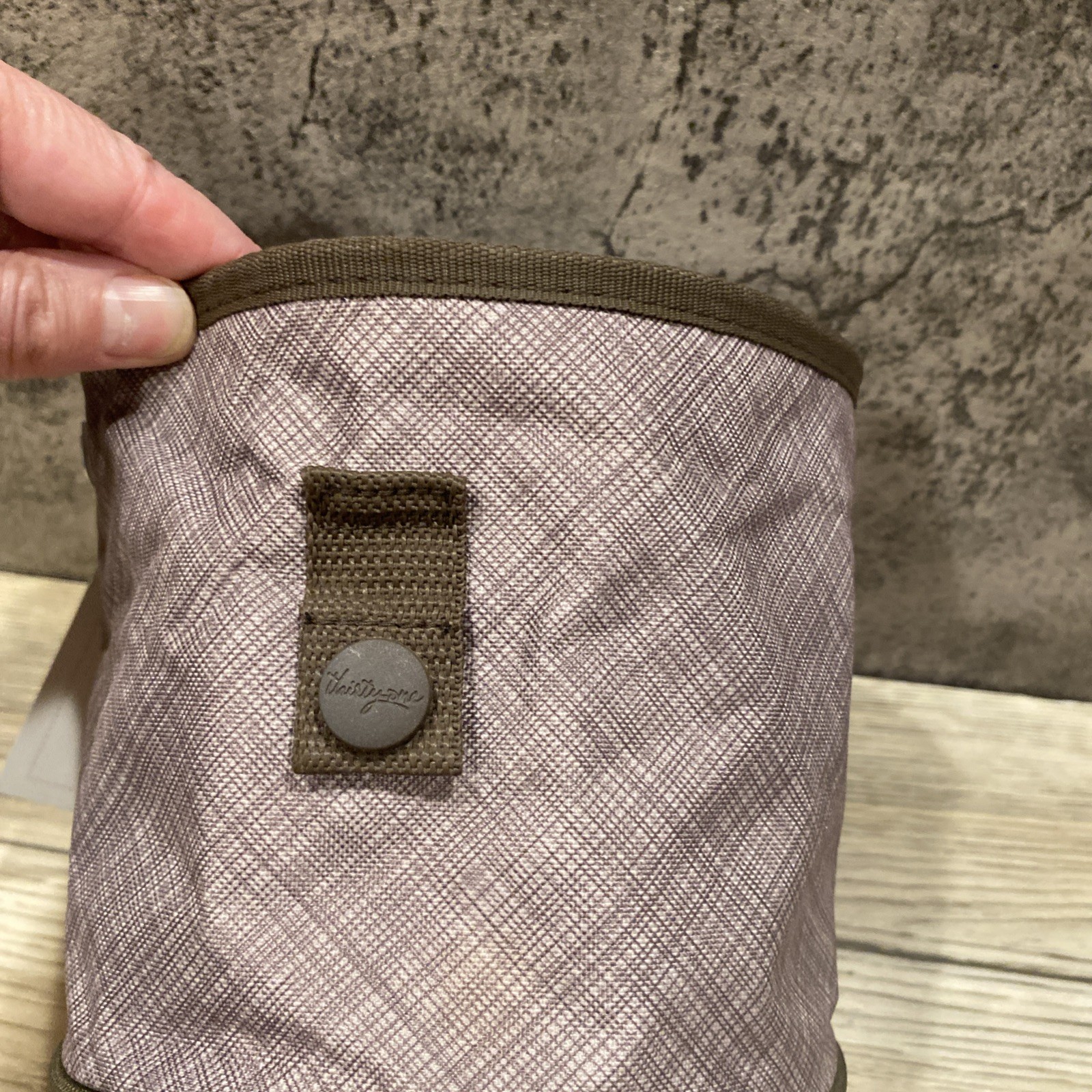 Thirty One Oh Snap Bin Brown round hanging storage Basket