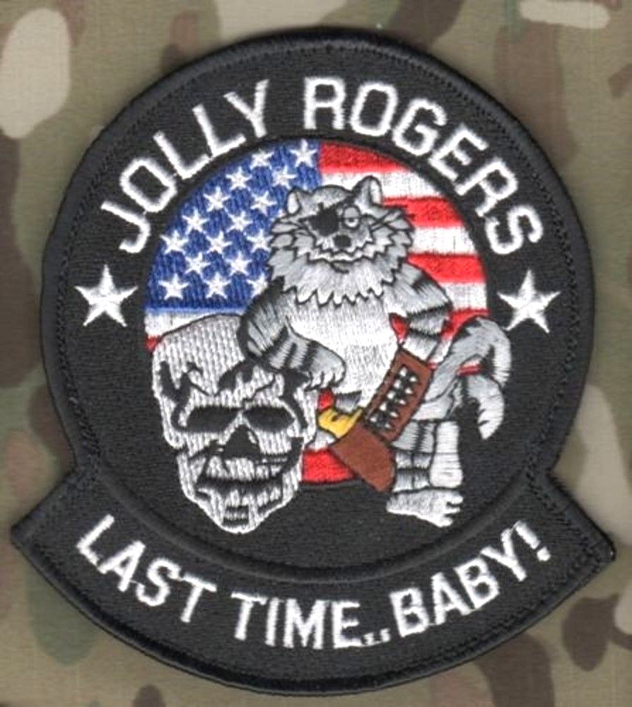USN VF103 JOLLY ROGERS TOMCAT FIGHTING F-14 JET FIGHTER TOMCAT LAST TIME BABY