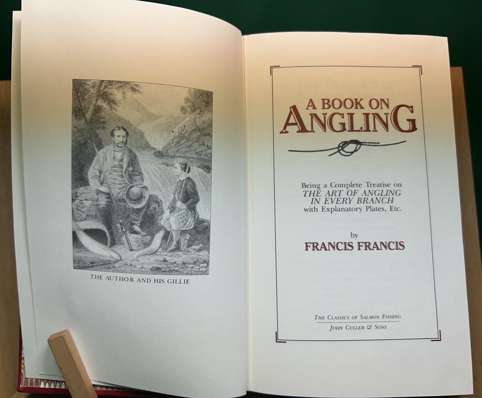 Book on Angling; Francis Francis;  John Culler & Sons, c.1995 (first ed. 1867)