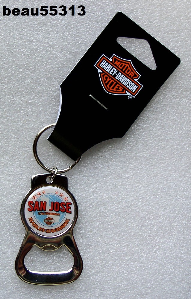⭐"NEW" H-D OF SAN JOSE CALIFORNIA HARLEY DAVIDSON DEALER KEY CHAIN BOTTLE OPENER