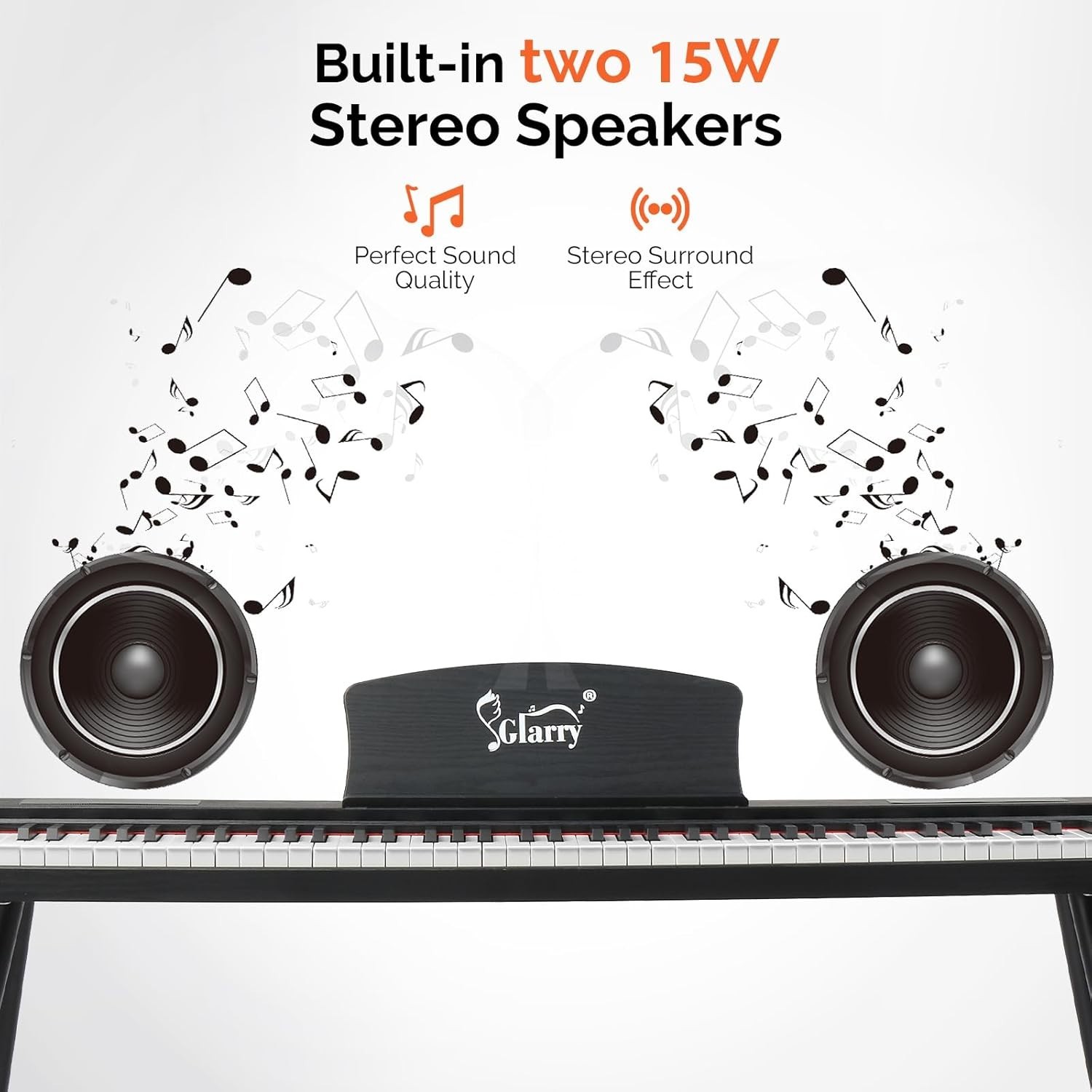 Digital Piano Black 88-Key for Beginners