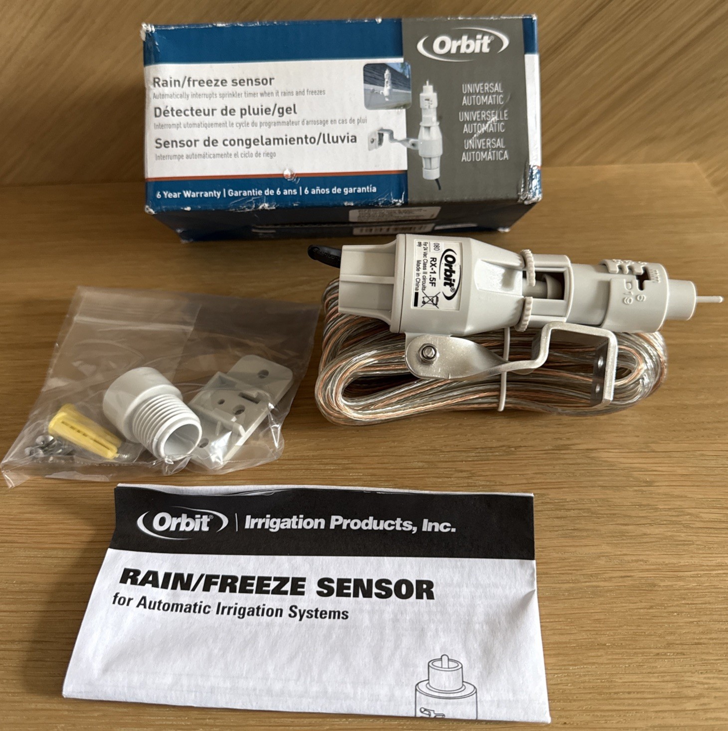ORBIT Rain Freeze Sensor Automatic Universal White Hard Wired 57069
