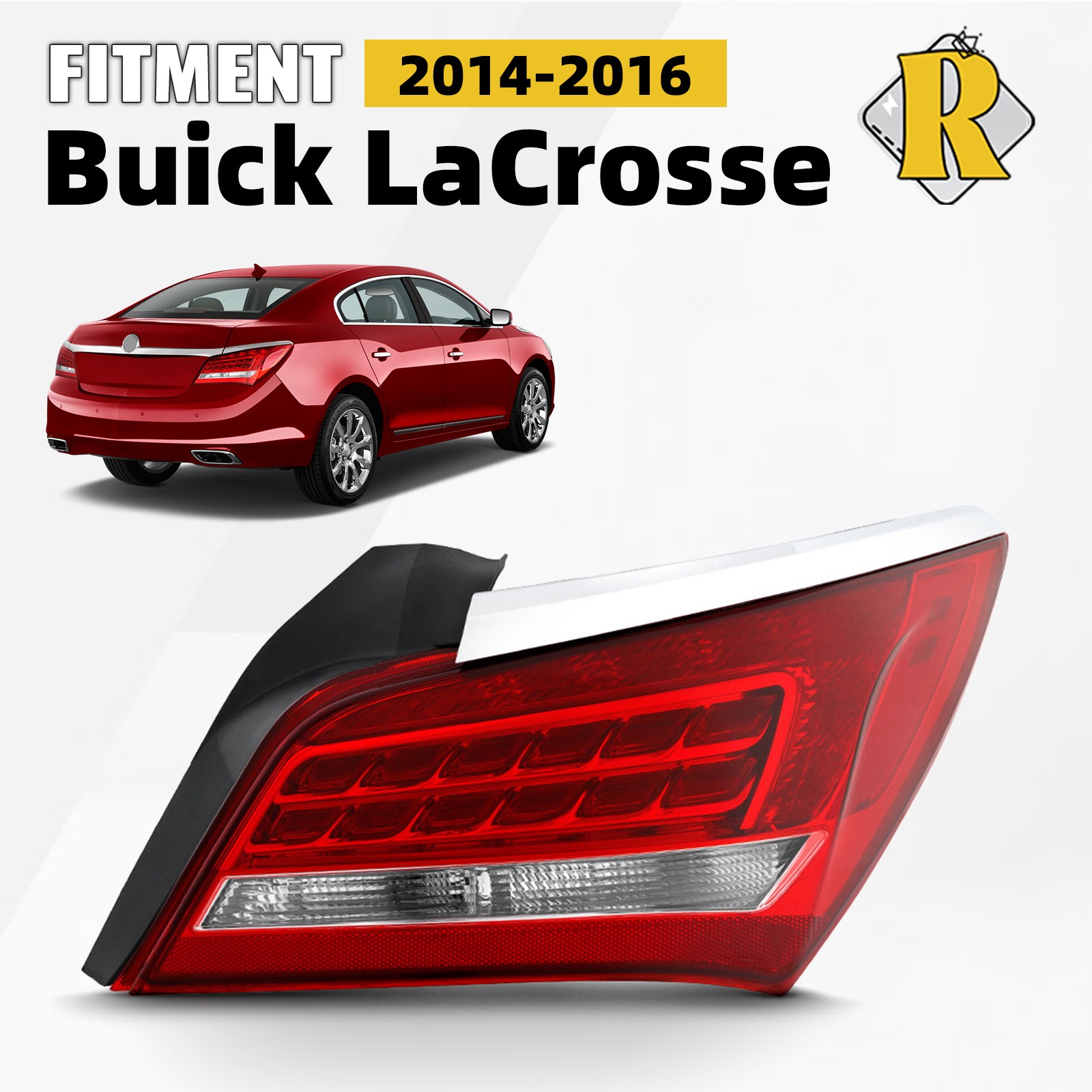 NEW 2014 2015 2016 Buick LaCrosse LED Tail Light Brake Lamp Right Passenger Side