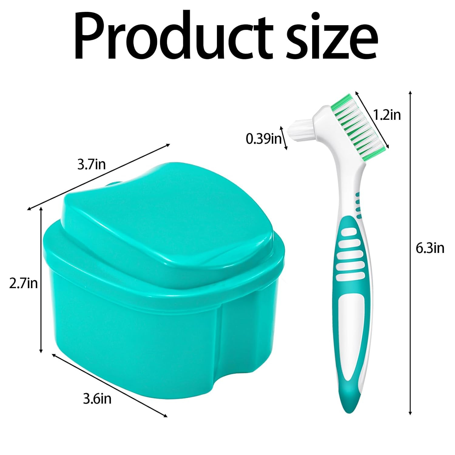 2 Pack Partial Denture Bath Case Retainer Cleaning Case Travel, Denture Stora...
