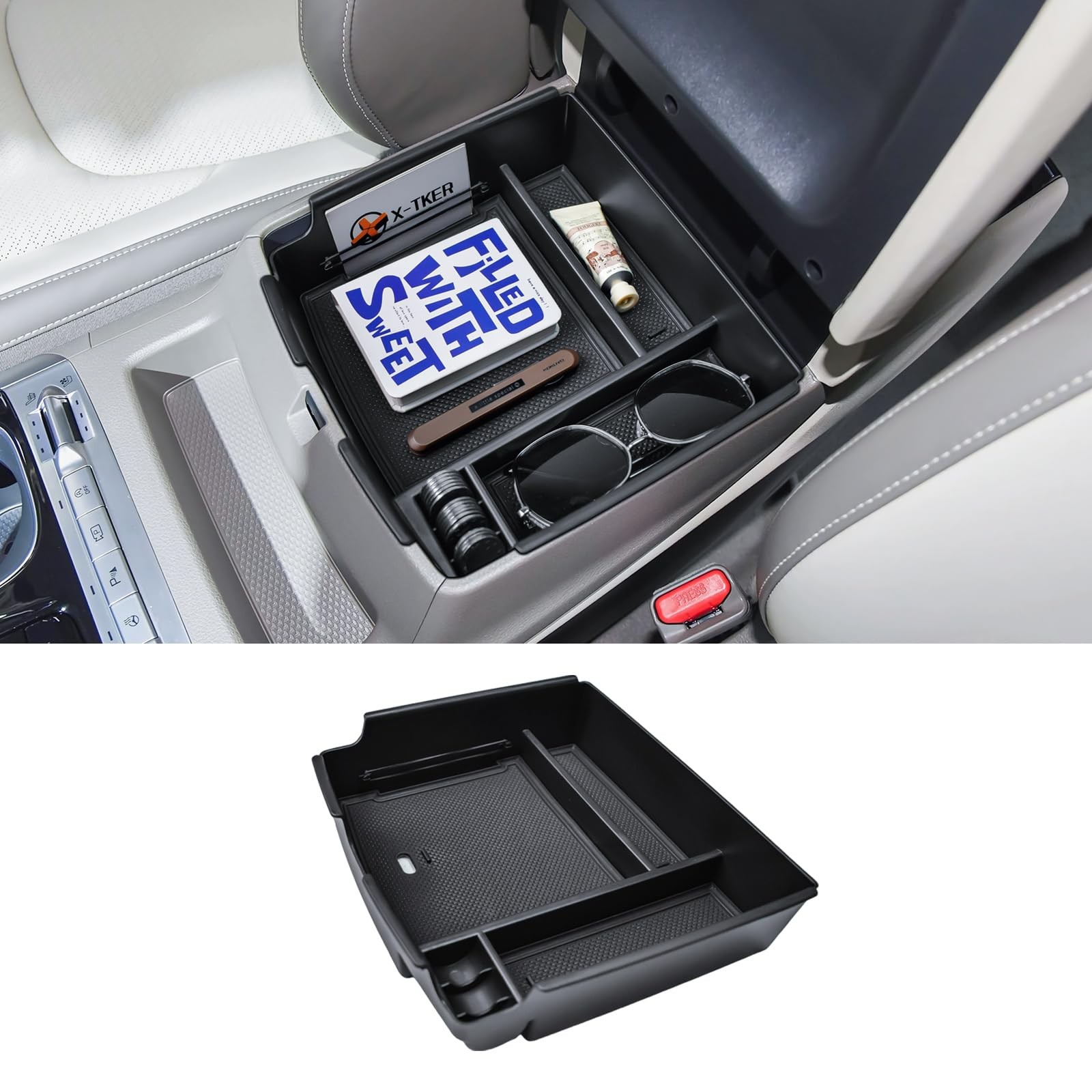 Center Console Organizer Compatible with 2025 2026 Kia Carnival KA4 MPV Inter...