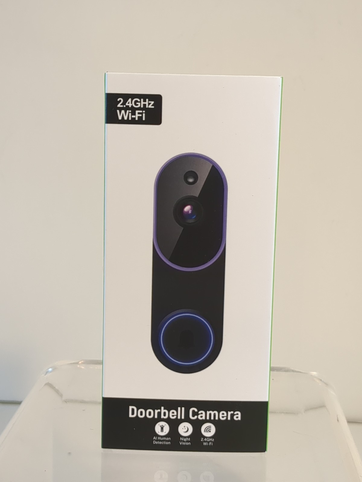 Camtro P52 Wireless Video Doorbell Camera Black AI Human Detection Night Vision