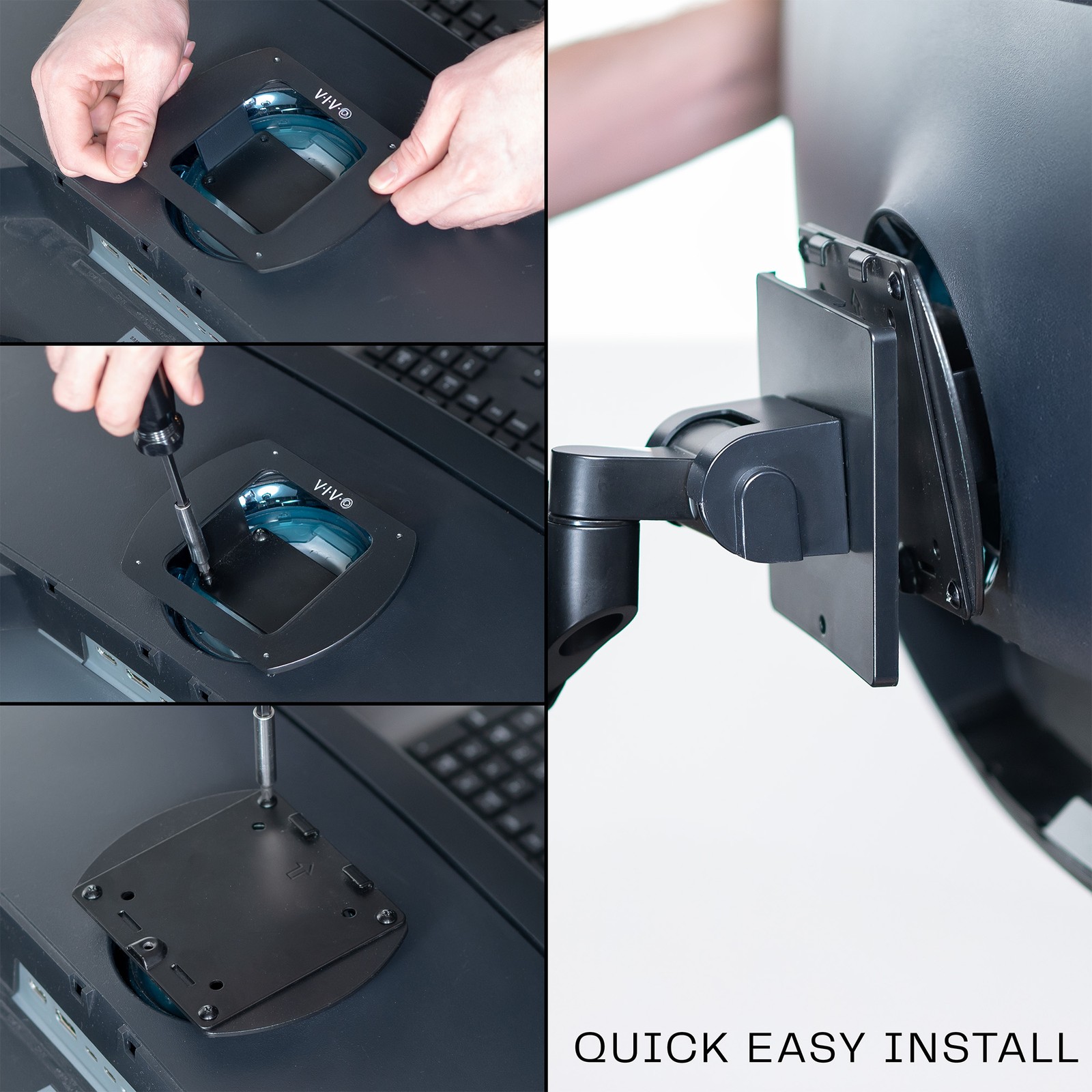 VIVO Short Recessed VESA Adapter Designed for Compatible Samsung Monitors Screen